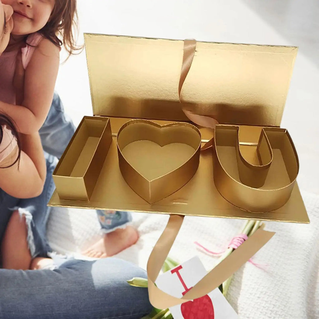 Mother Day Decor,Empty Flower Gift Box Flower Soap Box Fillable Letters Letter Shaped Box for Party Chocolate Favor DIY Craft Zpaxo