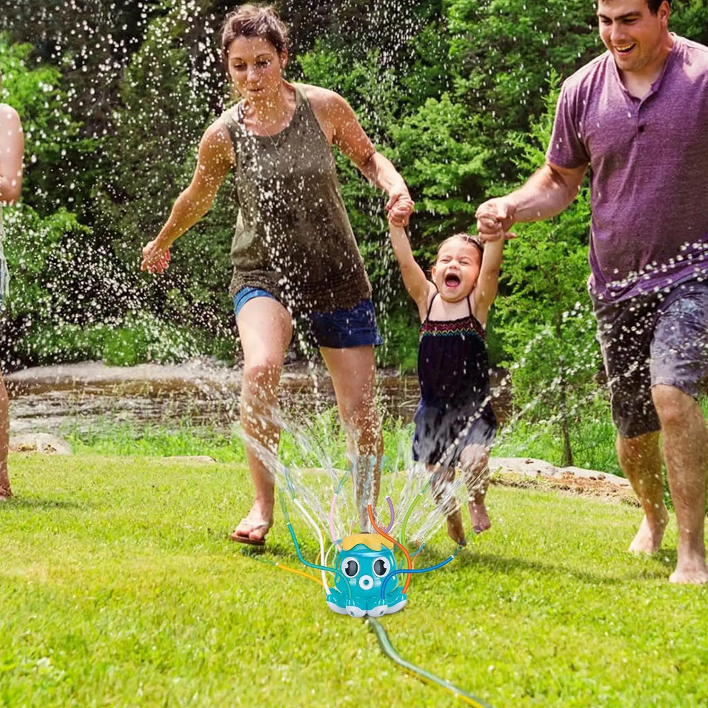 Water Sprinkler For Kids Octopus-Shaped Yard Sprinkler With 8 Swinging Tubes Outdoor Water Sprayer Garden Toy For Ages 3 Boys Zpaxo