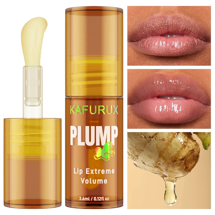 Ginger Lip Balm Turmeric Plumper Oil Radiant Fuller Lips Smoother