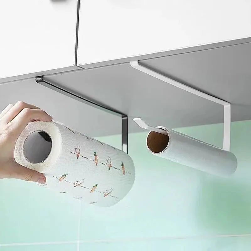 No-Drill Paper Towel Holder – Under Cabinet Kitchen Rack Paper Towel Holder Zpaxo