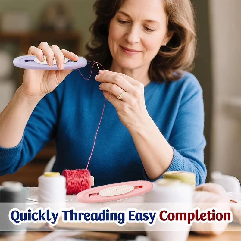 2 In 1 Needle Threader Seam Ripper, 2 In 1 Automatic Needle Threaders Seam Ripper, For Fast Threading & Seam Removal Zpaxo