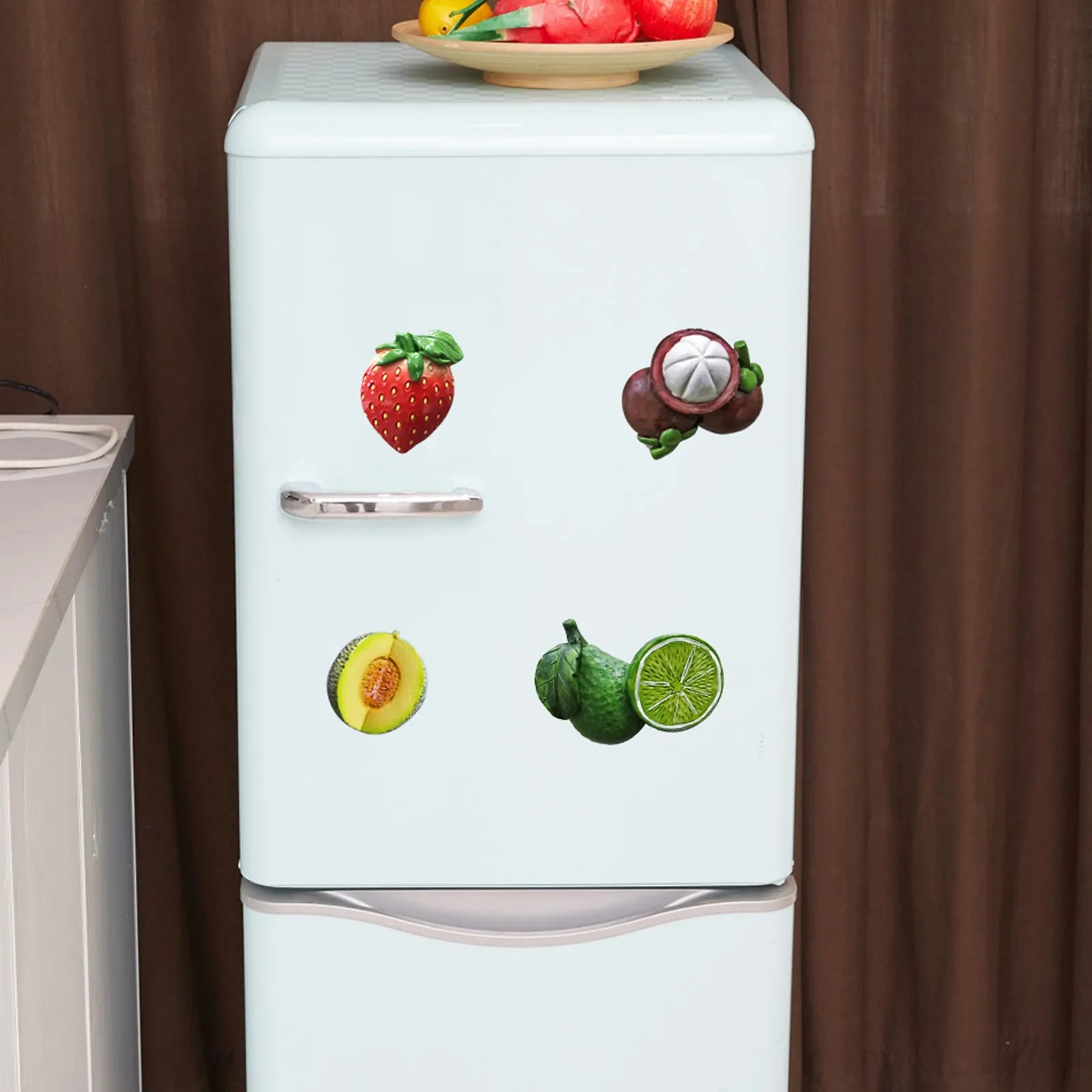 Simulation Fruit Refrigerator Magnets Premium Resin Material Non