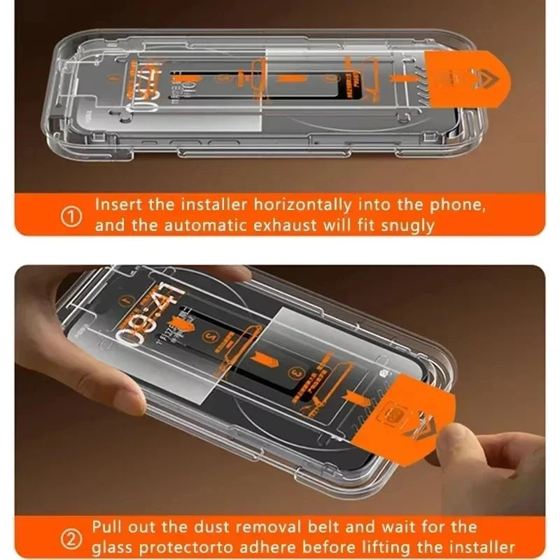 1- Dust Easy Installation Screen Protector Iphone 16 15 14 11 13 17