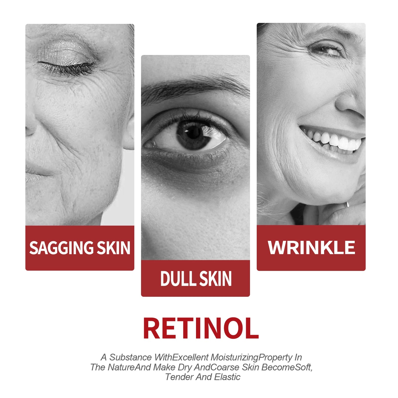 OUHOE Retinol Moisturizing Cream Anti-Wrinkle Fade Fine Lines Dark Circles Pore Tightening Moisturizing Anti-Aging Cream Zpaxo