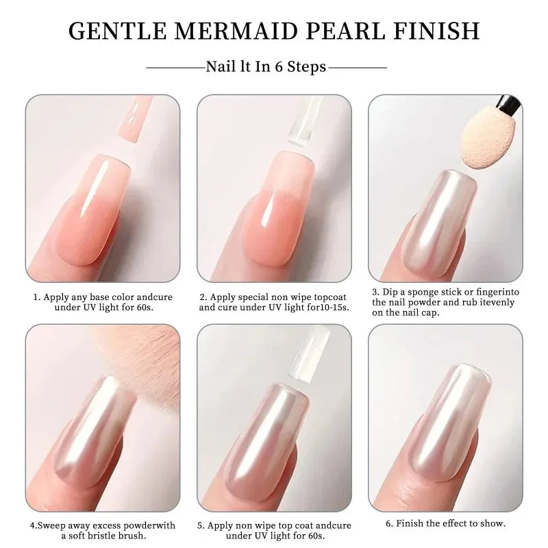 Mirror Plating Crystal Powder Nail Art Gloss Ice Transparent Smooth