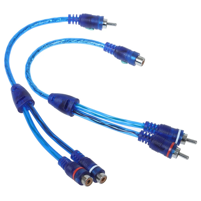 Car MP3 Audio RCA Y Splitter Cable Adapter Cord Converter for Car AUX Amplifier Zpaxo