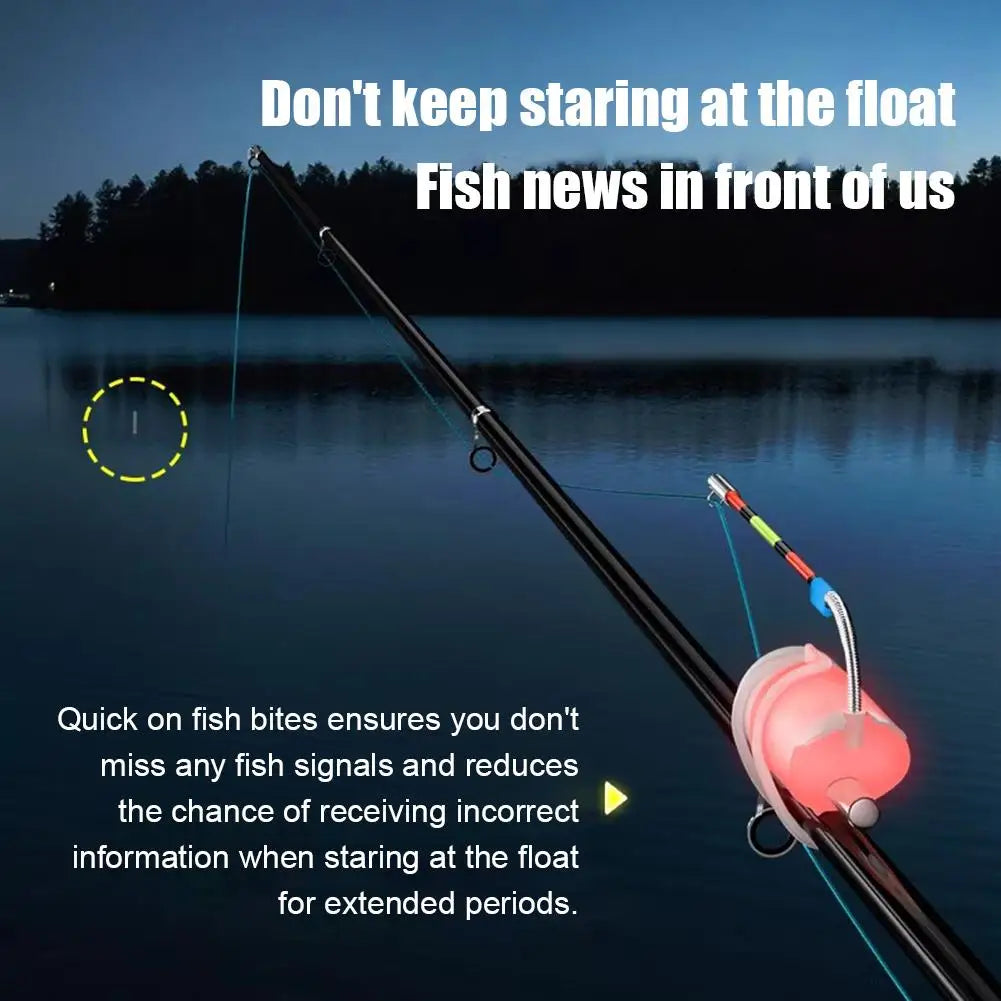 1/2pcs Float Fishing Alarm with Buzzer & LED Light Sensitive Fish Bite Alert for Fishing Rod, Auto-Adjust Anti-False Alarm Fish Zpaxo