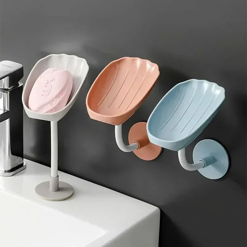 Upgraded Soap Box Drainage Double Grid Rack Wall Mounted Toilet Cover