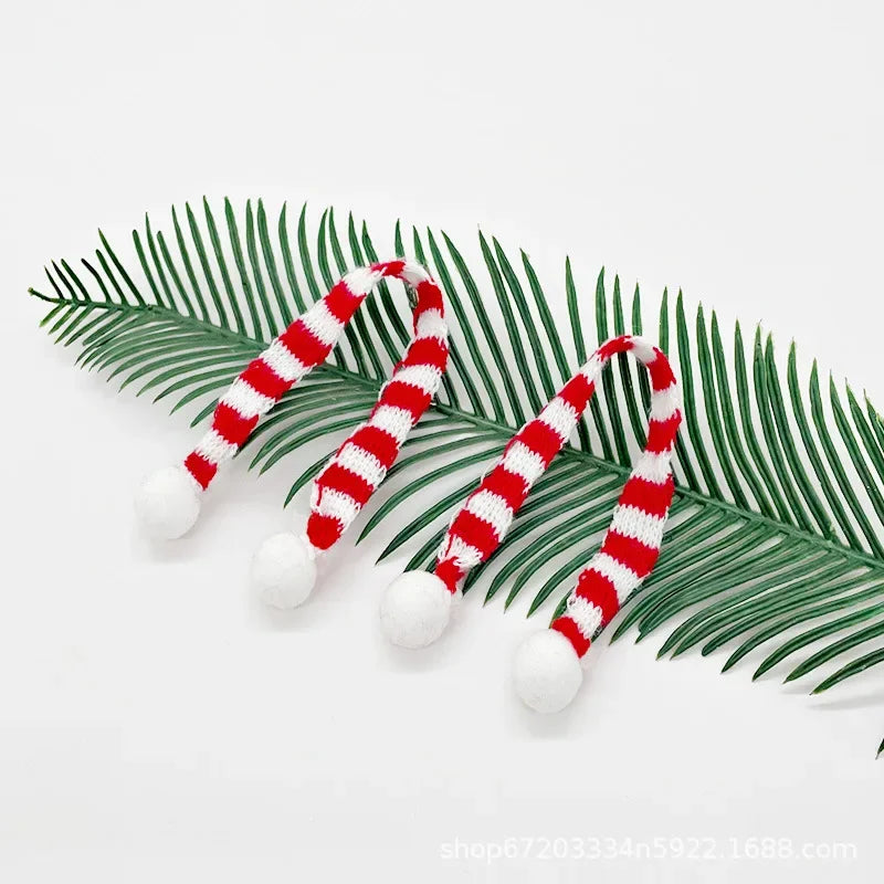 2025 Christmas Mini Knitted Doll Scarf Hat Polyester Hair Ball Zpaxo D-10Pcs 5Bags