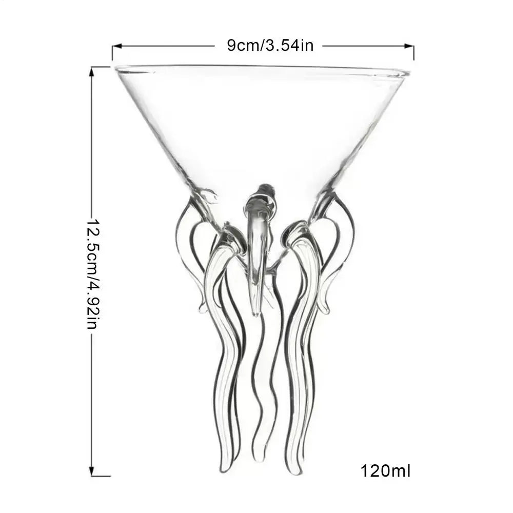 Cute Cocktail Glasses Funny Clear Glassware Octopus Glass Cup Wine