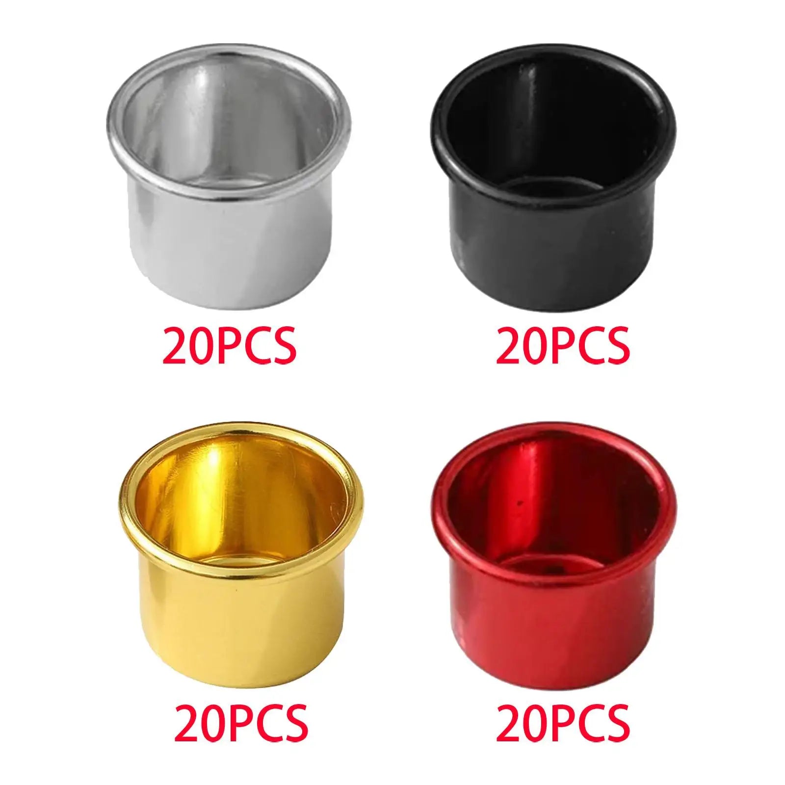 20-Pack Metal Tealight Candle Cups – Tabletop Candelabra Set Tealight Candle Holders Zpaxo