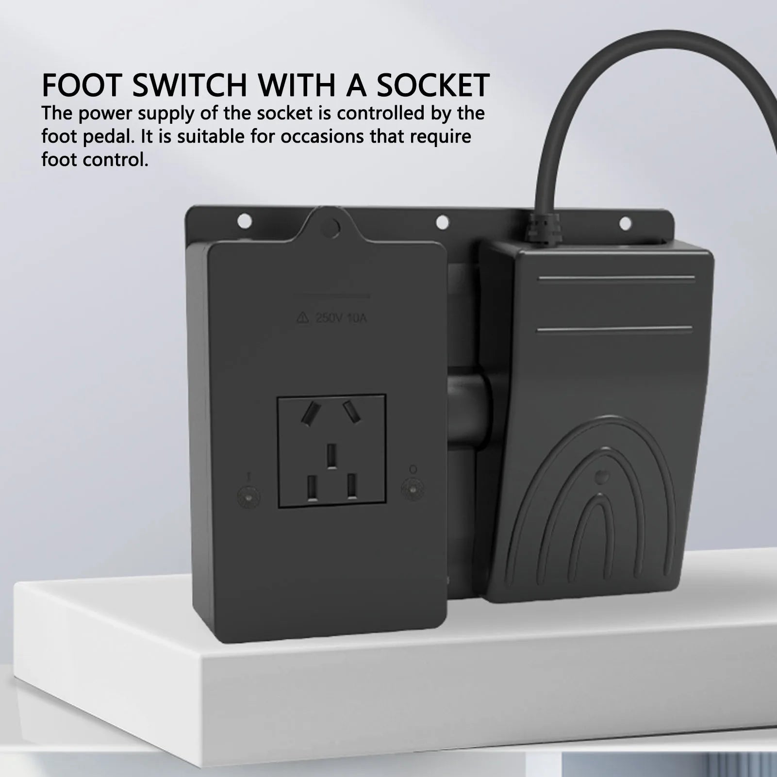 Foot Control Pedal Socket 10A Convenient Safe Handsfree Operating