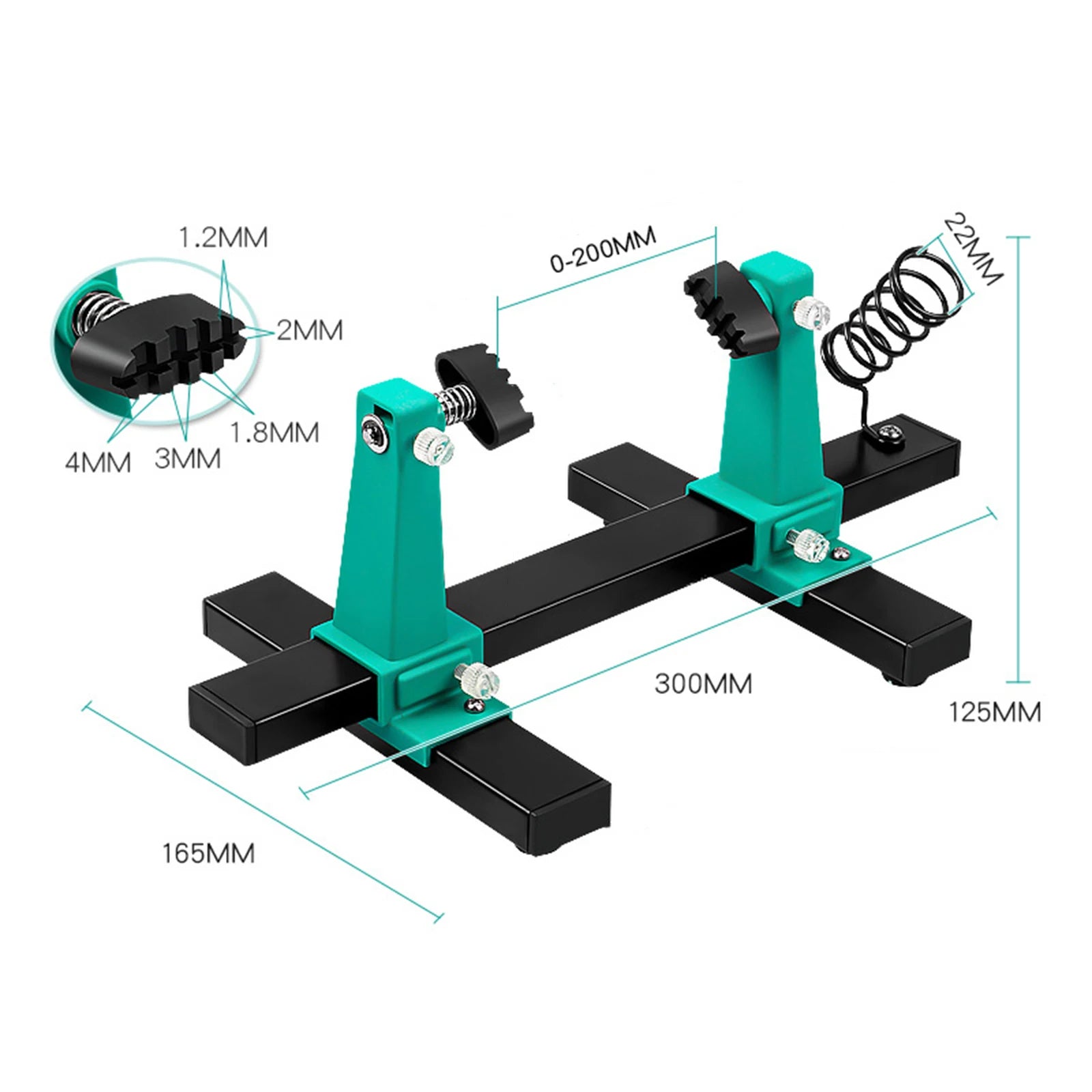PCB Circuit Board Holder Stable Adjustable Welding Bracket 360 de Auxiliary Clamp Repair Tool Clamping Kit Heavy Duty Base Plate Zpaxo A