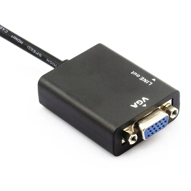 Adapter HDTVI VGA Audio HDTV Male Female Converter Port Output 1080P Zpaxo