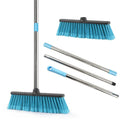 Floor Cleaning Broom with Adjustable Long Handle Stiff Bristle Grout Brooms Scrubber for Cleaning Bathroom, Kitchen,courtyard Zpaxo Blue