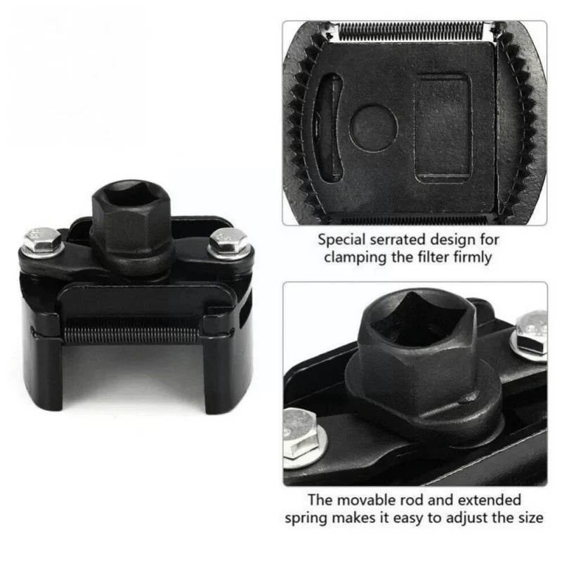 60- Adjustable Steel Spanner Car Oil Filter Wrench Fuel Cast Removal Zpaxo