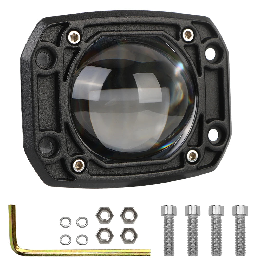 6000K White 3500K Yellow 8D Lens Fog Lights Flush Mount Driving Work Zpaxo Square