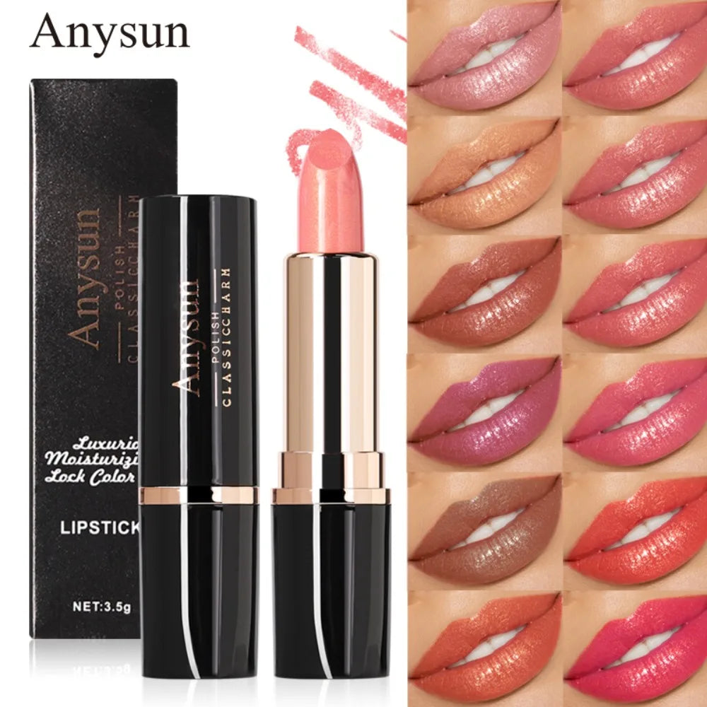 1Pc Mermaid Sparkling Velvet Lipstick Holographic Metallic Pearl Lipstick Lasting Micro-Glow Shimmer Lip Stain Women Makeup Gift Zpaxo