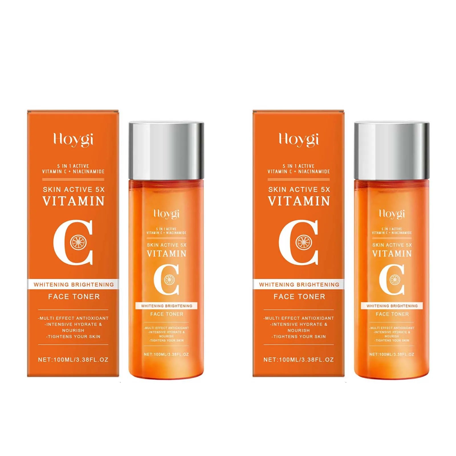 Hoygi Vitamin C Brightening Toner – Hydrating, Pore Minimizing Vitamin C Face Toner Zpaxo 2 x 100ml Boxed