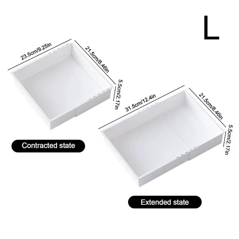Universal Extendable Drawer Organizer Durable Plastic Multi-size Zpaxo L