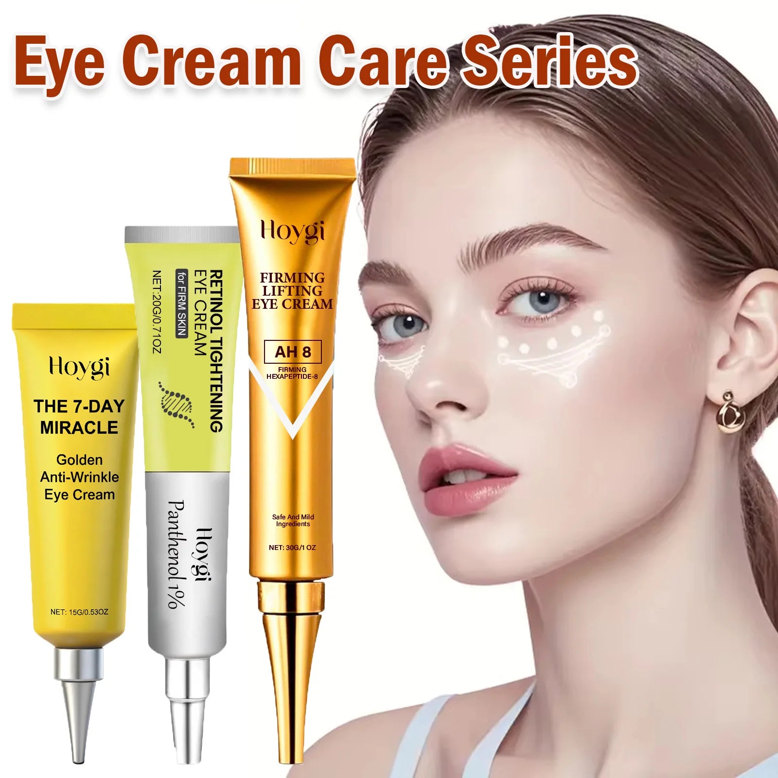 Eye Cream Care Firming Anti-Wrinkle Retinol Under Eye Lightening Dark Circles Eye Bags Removal Anti Puffiness Anti-Aging Zpaxo