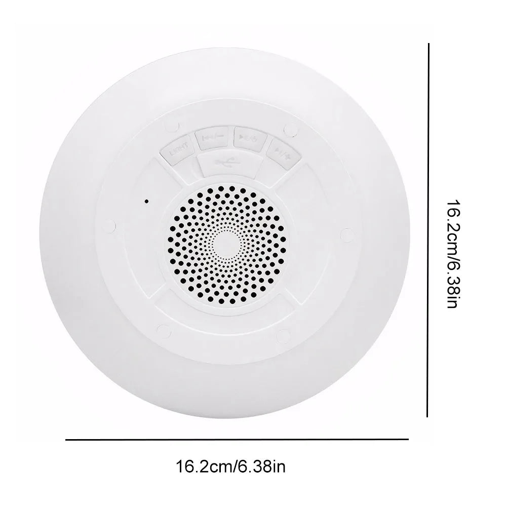 Floating Pool Speaker with Colorful Lights Wireless Speaker IPX7 Waterproof Shower Speaker for Pool Spa and Outdoor Zpaxo