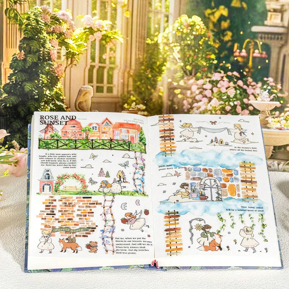 2M/Roll Garden Path Series Scene Stickers PET Scrapbook Tapes Landscaping Path Journal Scrapbooking Decorative Supplies Zpaxo