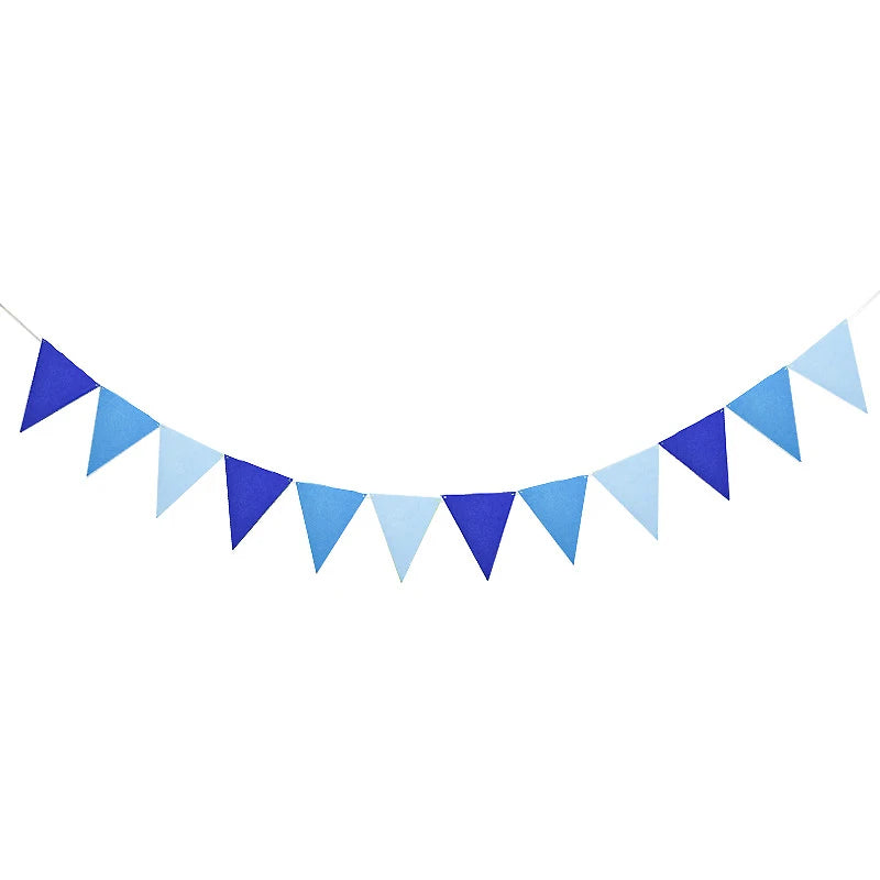 12 Flags Colorful Triangle Pennant Garland Multicolor Felt Banner Zpaxo E