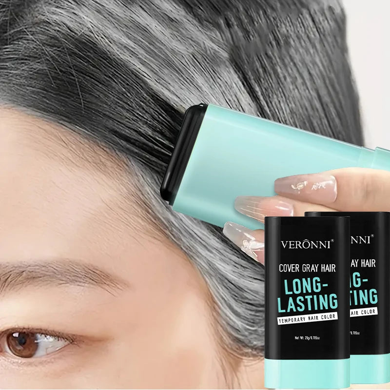 20g Portable Touch-Up Hair Stick,Temporary Hair Dye Stick - Quick Gray Coverage With Applicator Brush,Lasting Beard Color Sticks Zpaxo