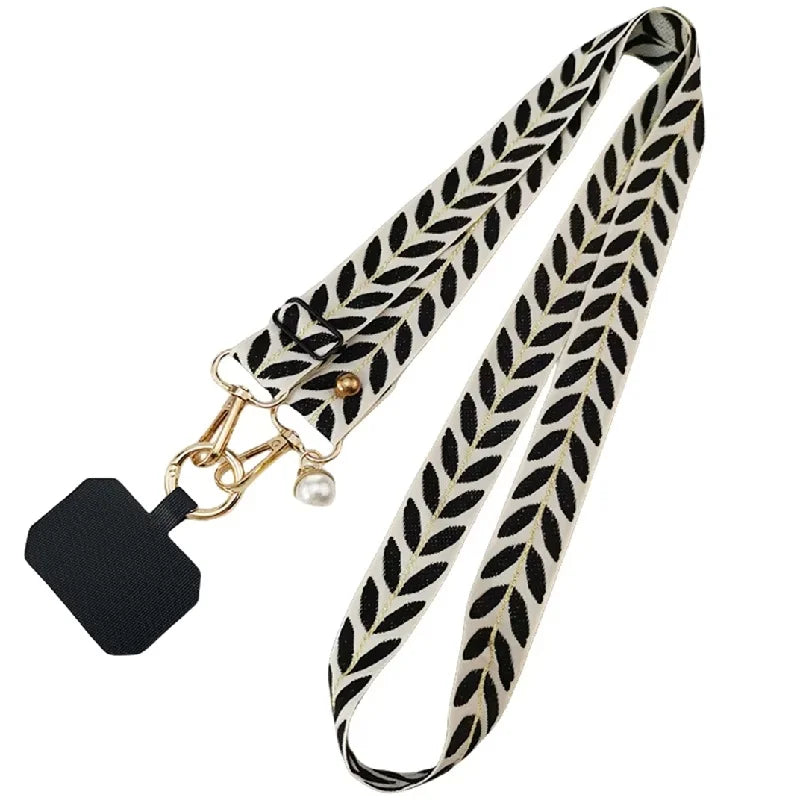 Pearl Adjustable Mobile Phone Lanyard Long Crossbody Neck Strap Zpaxo