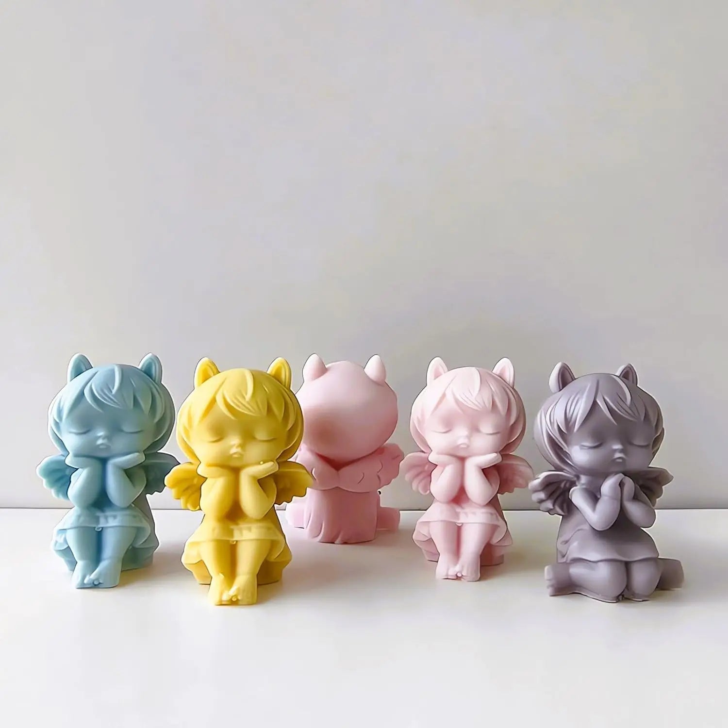 3D Angel Girl Candle Silicone Mold DIY Angel Aroma Soap Plaster Wax Clay Craft Ornaments for Wedding Party Home Decor Zpaxo