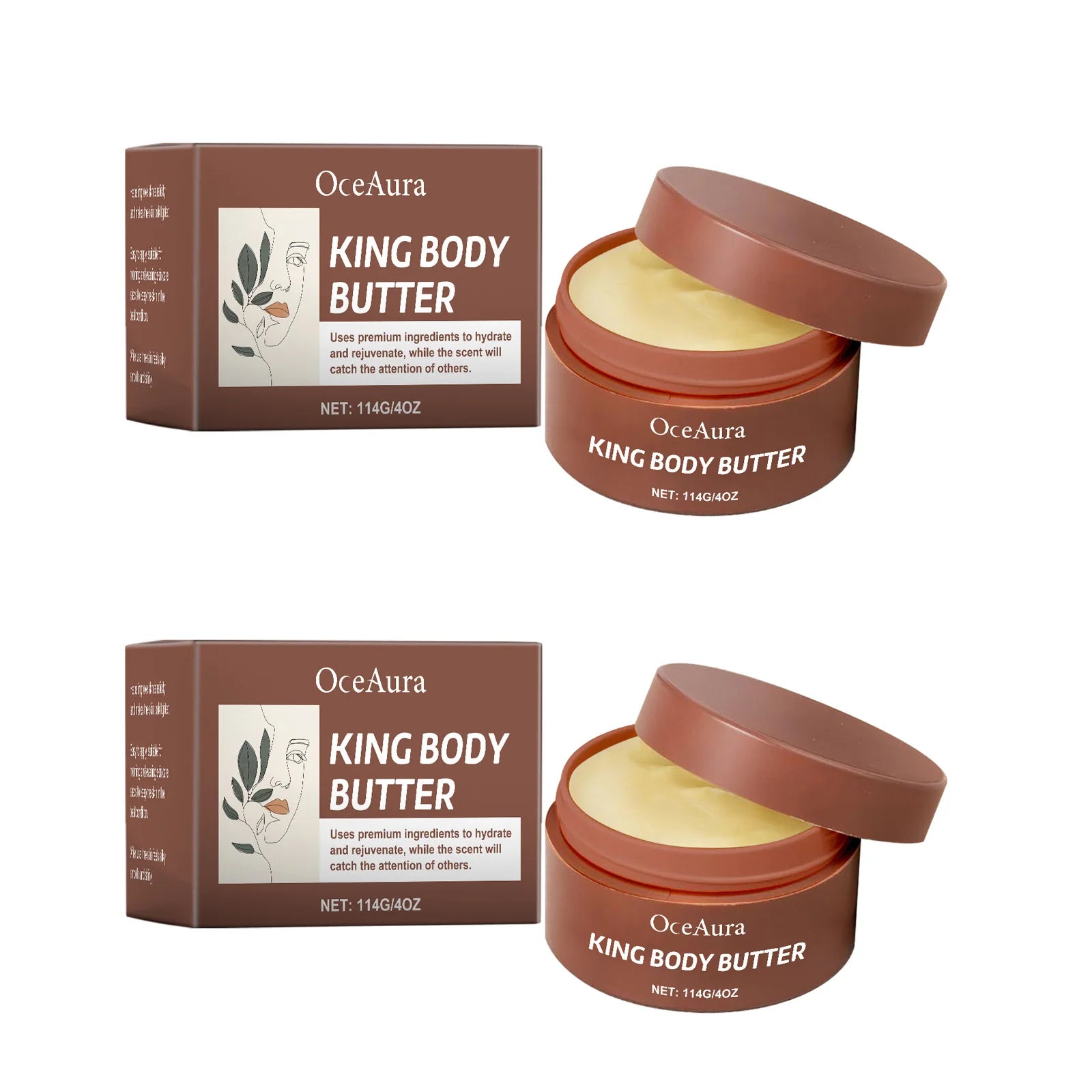 Shea Butter Moisturizing Cream Soft Smooth Skin Care Nourishing Body Butter Intense Hydration for Dry & Rough Skin Body Care Zpaxo 2Pcs
