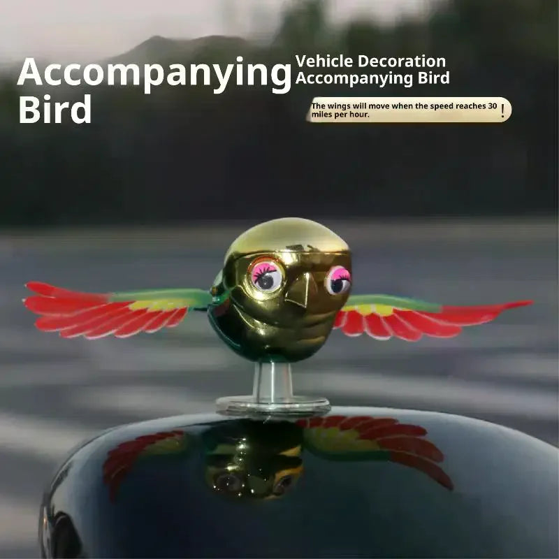 Flying Bird Car Ornament – Wind-Spinning Wing Vehicle Decor