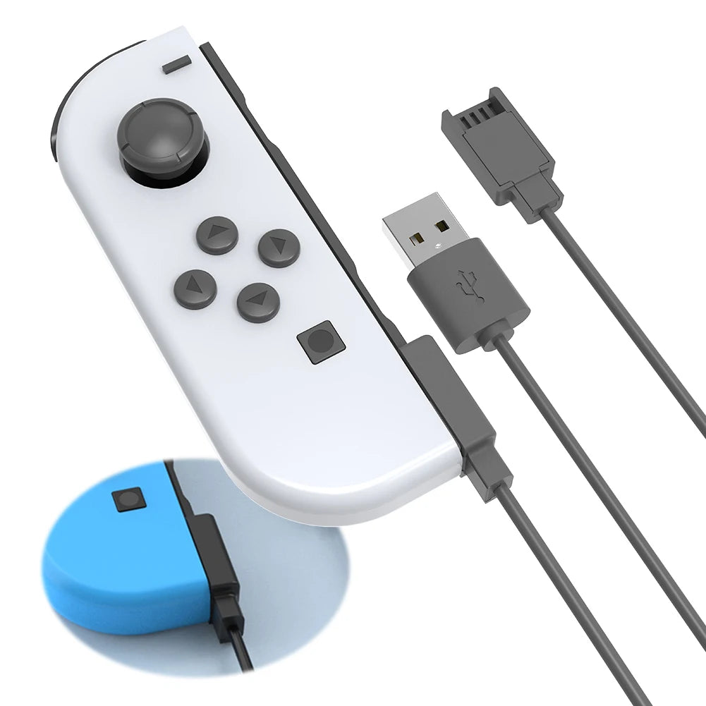 USB Charger Cable Joycon Controller 1 2 5M Portable Charging Cord