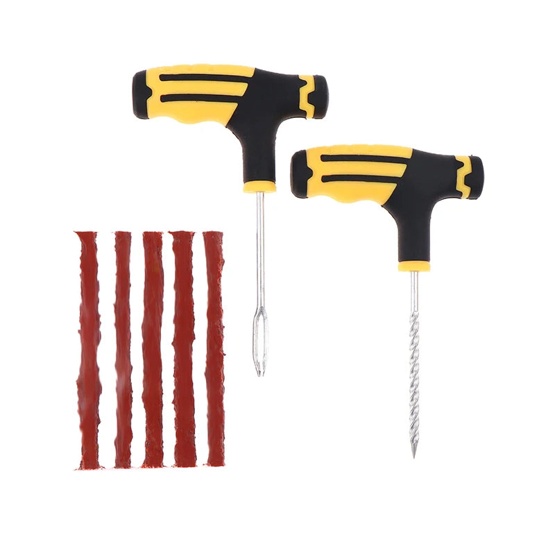Tubeless Tire Puncture Repair Kit – Rasper, Needle & 5 Strips