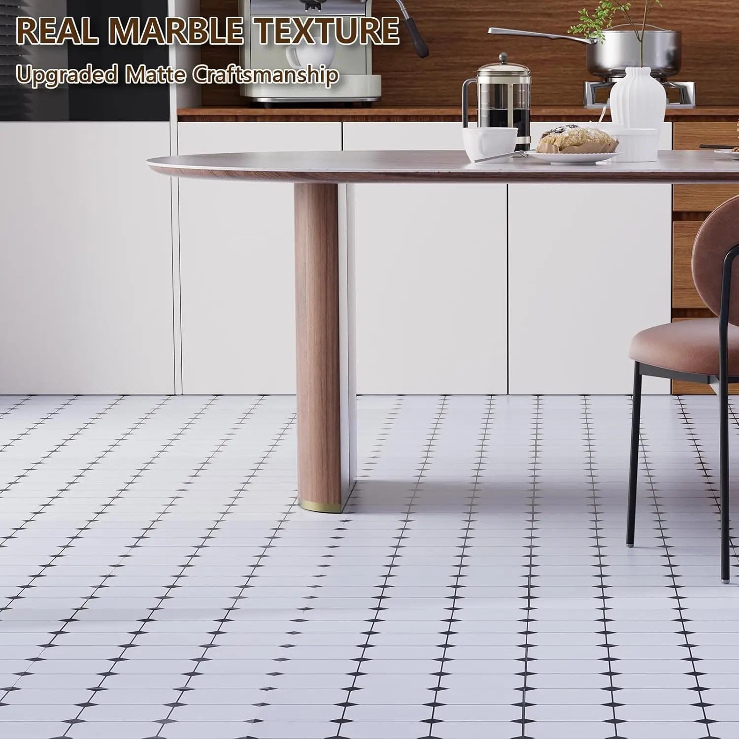 Eco-friendly Waterproof Self-adhesive Stone Grain PVC Floor Tiles