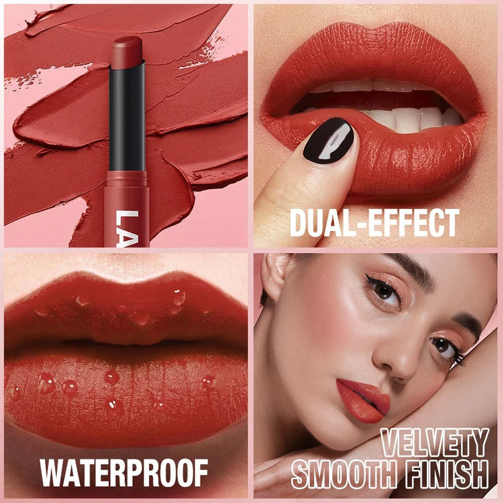 New Rotating Velvet Matte Lipstick Long Lasting Waterproof Lipstick Non-Stick Cup Lip Stain Tint Cosmetics Pencil Liner Makeup Zpaxo