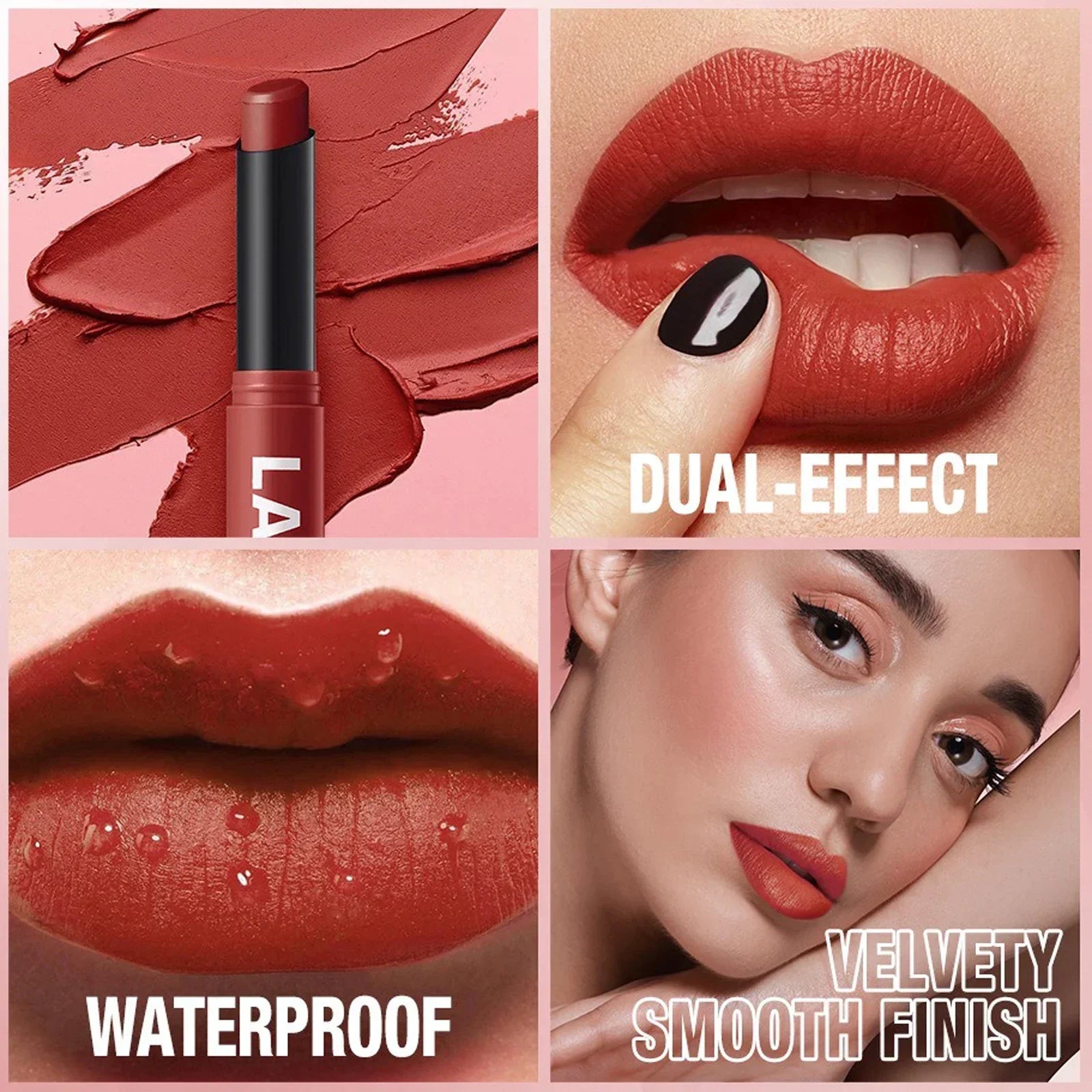 New Rotating Velvet Matte Lipstick Long Lasting Waterproof Lipstick Non-Stick Cup Lip Stain Tint Cosmetics Pencil Liner Makeup Zpaxo