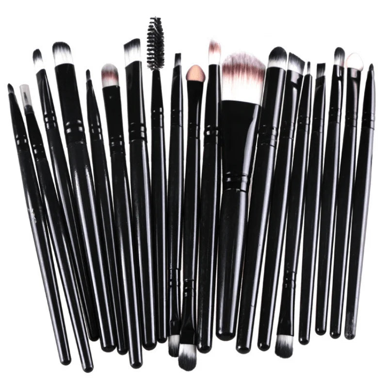 20-Piece Professional Makeup Brush Set – Soft Fluffy Blending Makeup Brush Set Zpaxo black