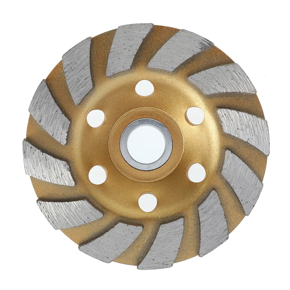 2PCS 4 Inch Diamond Grinding Wheel Disc HHS Segment Grinding Machine Concrete Granite Stone Ceramic Cutting Grinder Power Tool Zpaxo Brown 4 inches 1 Pc