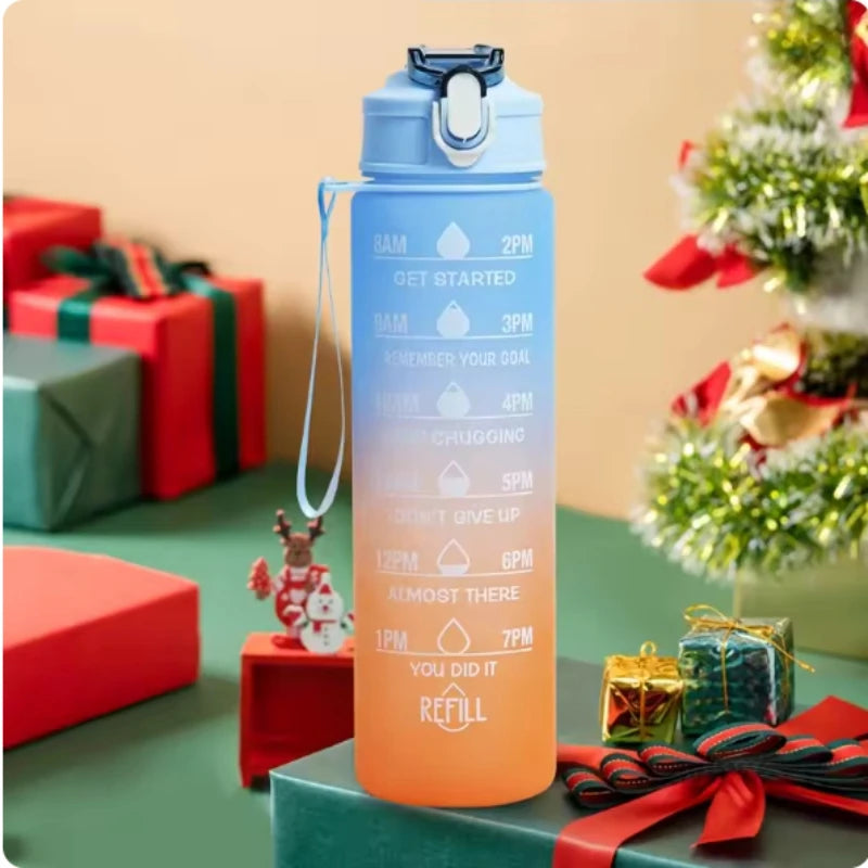 3-Pack Motivational Water Bottles 1L – BPA-Free Leakproof Sport Sport Water Bottle Zpaxo
