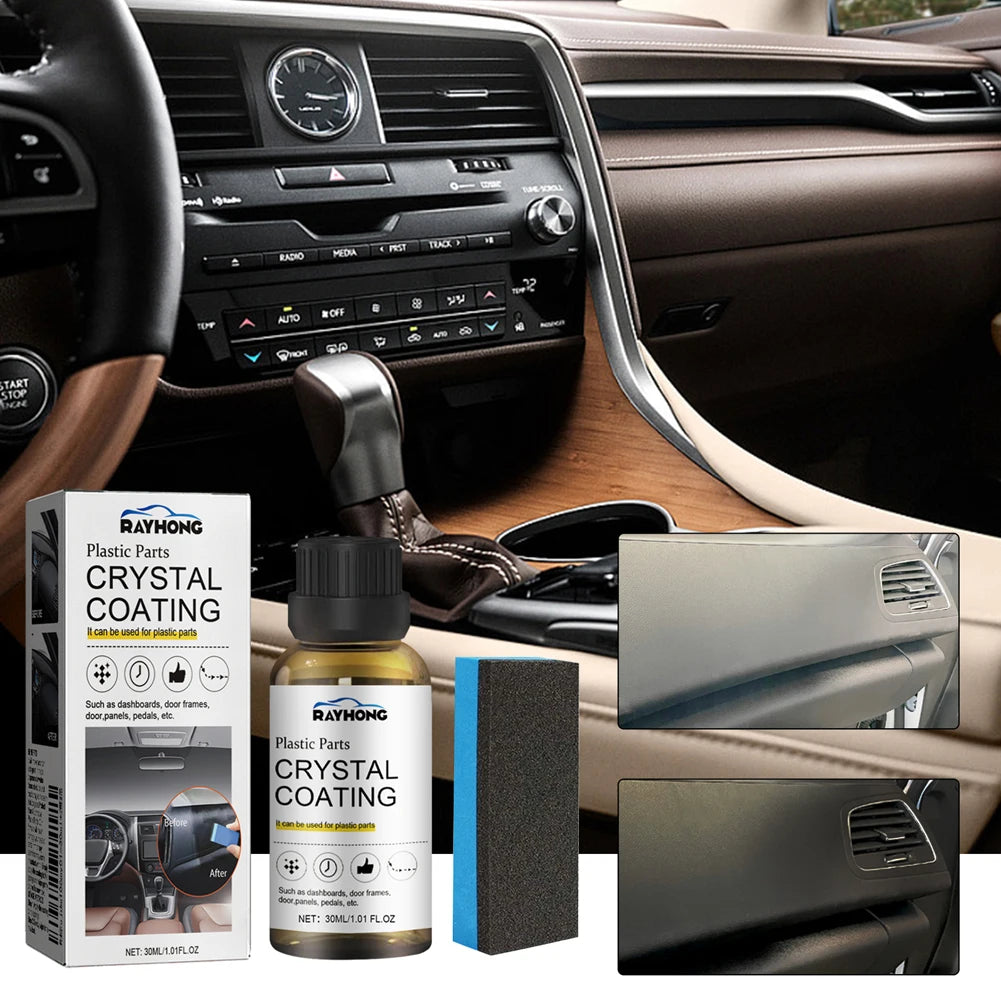 10-1sets Crystal Coating Wax Car Plastic Trim Restorer Panel Zpaxo