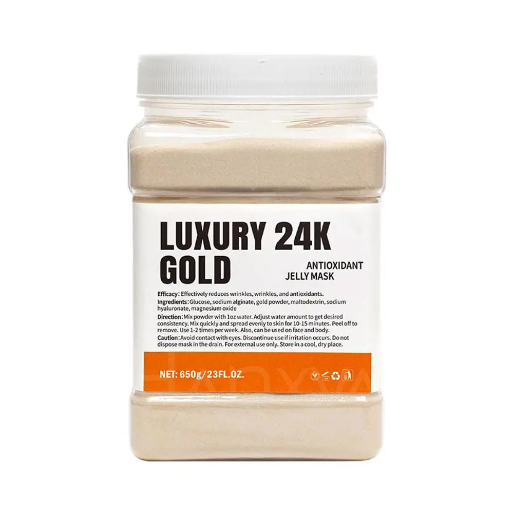 Gold Crystal Jelly Mask Powder 650g – Hydrate & Fade Wrinkles Facial Mask Powder Zpaxo 24k gold