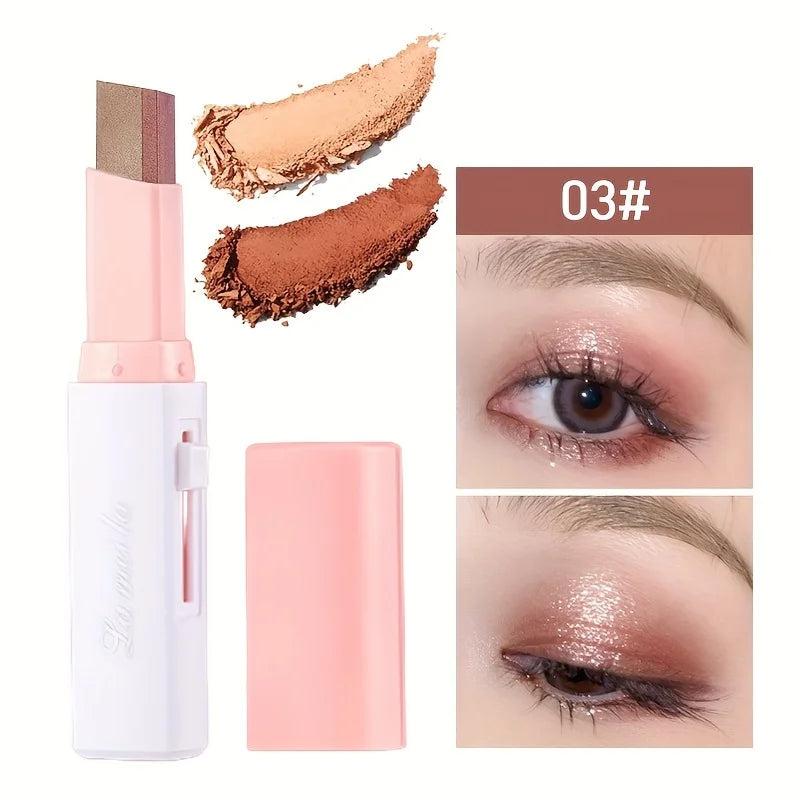 2 In 1 Pearly Highlighter Eyeshadow Stick Makeup Waterproof Long Lasting Glitter Eyeshadow Eyeliner Stick Eyes Makeup Cosmetics Zpaxo 03