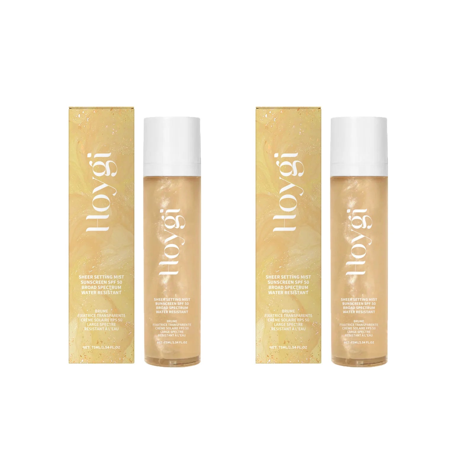 Hoygi SPF 50+ Makeup Setting Spray – Oil Control Face Mist Makeup Setting Spray Zpaxo 2 x 75ml Boxed