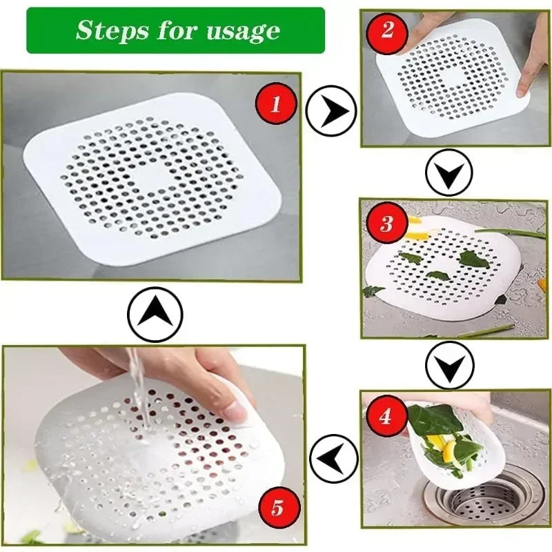 4pcs Hair Filter Shower Drain Plug Kitchen Sink Filter Sink Strainer Bathtub Shower Floor Drain Stopper Home Shower Accessories Zpaxo