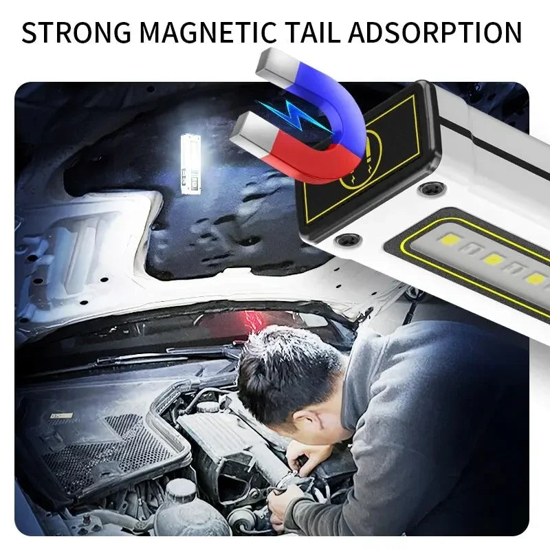 5-in-1 LED Keychain Flashlight – SOS Alarm, Magnet & Power Bank