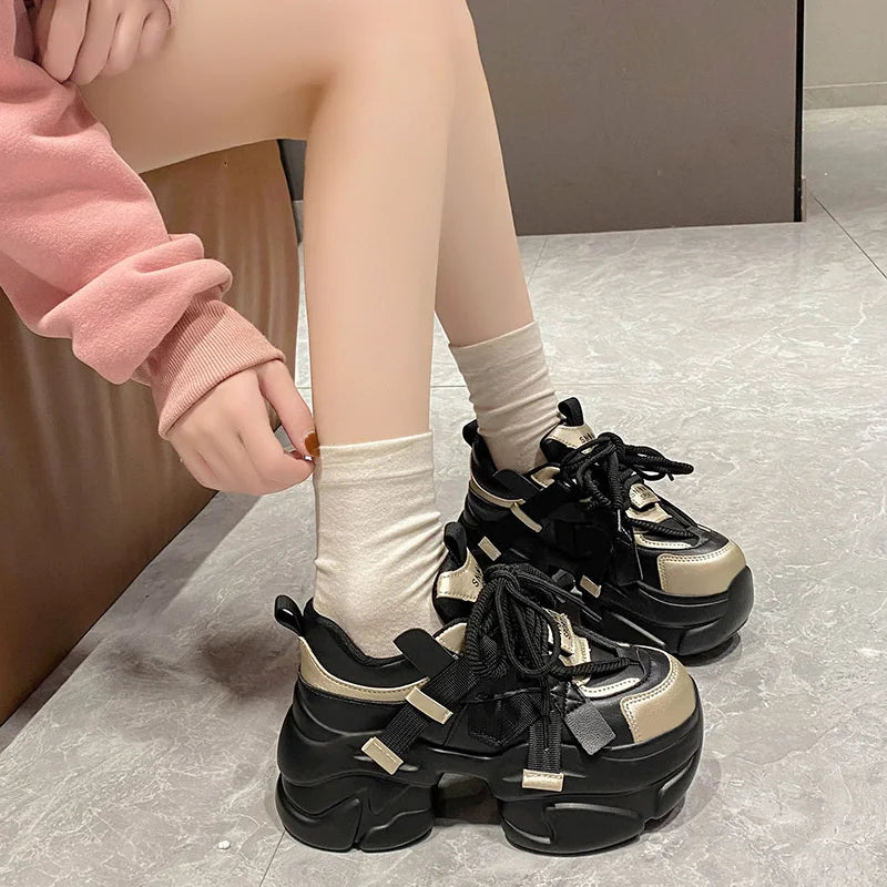 2023 Soft Sneakers Woman Female Fashion Increasing Ladies Trainers Zpaxo