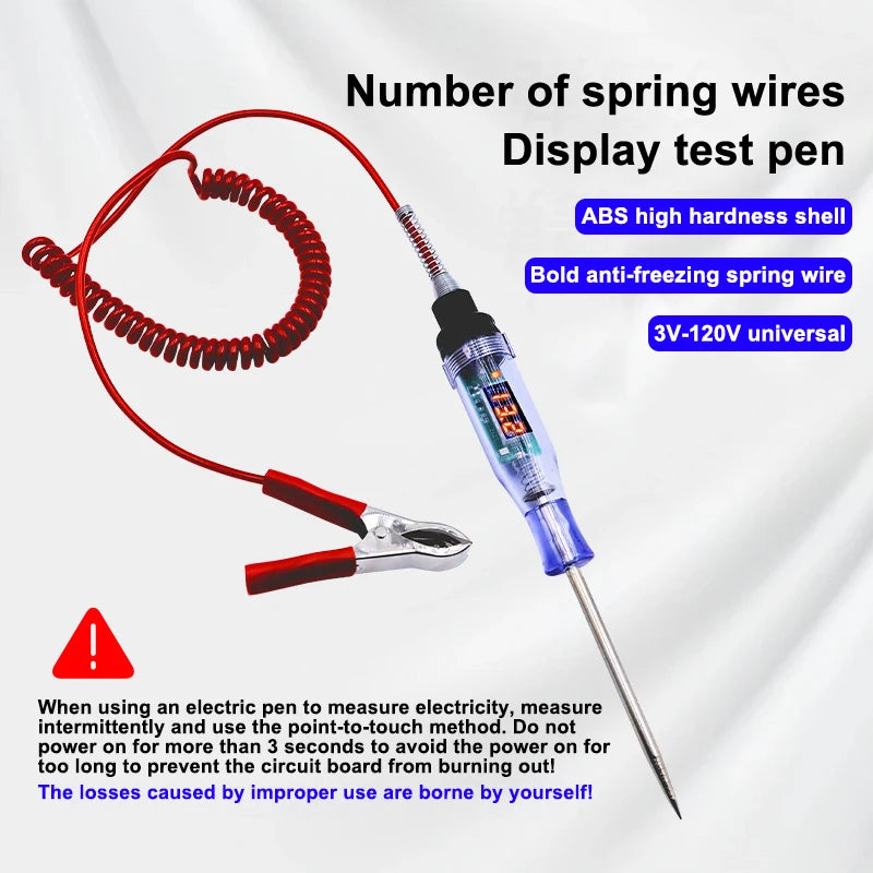 Car Tester Pen Voltage Circuit Test DC Digital Display Electric Probe