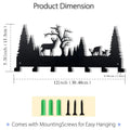 Key Hanger 7 Hooks Adhesive Metal Decorative Entryway Holder Rack